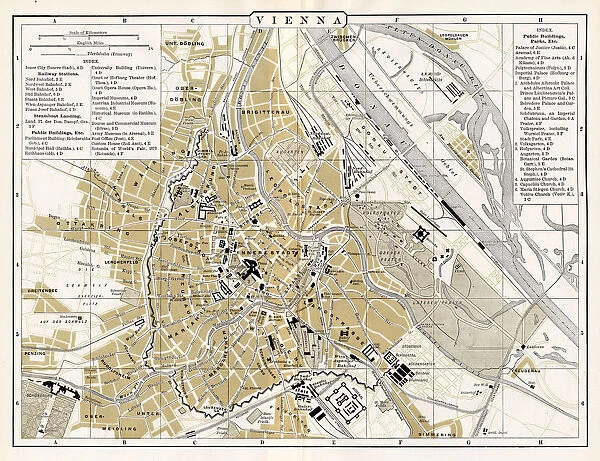 City plan of Vienna Austria 1894