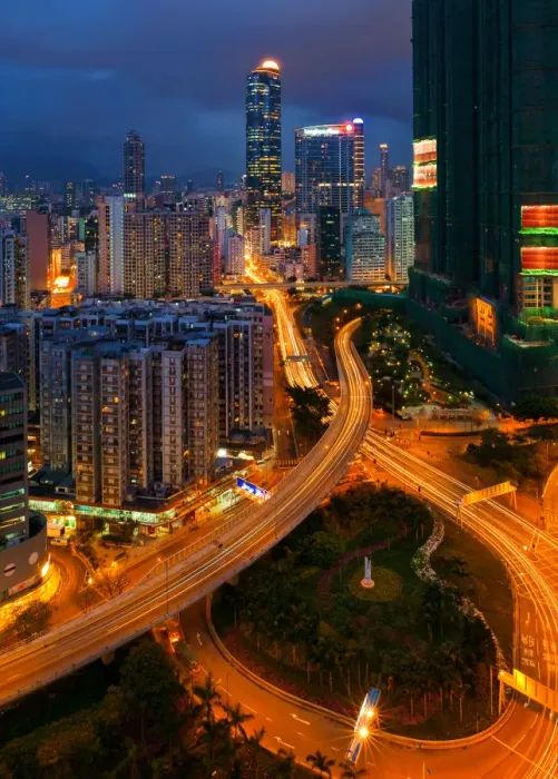 Framed Print : City road to Kowloon city center Framed Print : City road to Kowloon city center