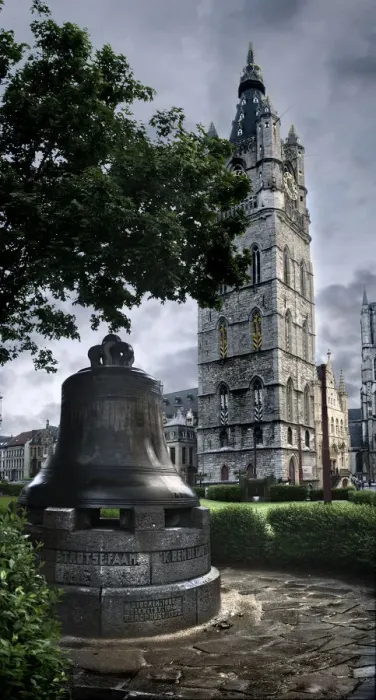 Framed Print : City tower bell, Ghent, Belgium Framed Print : City tower bell, Ghent, Belgium