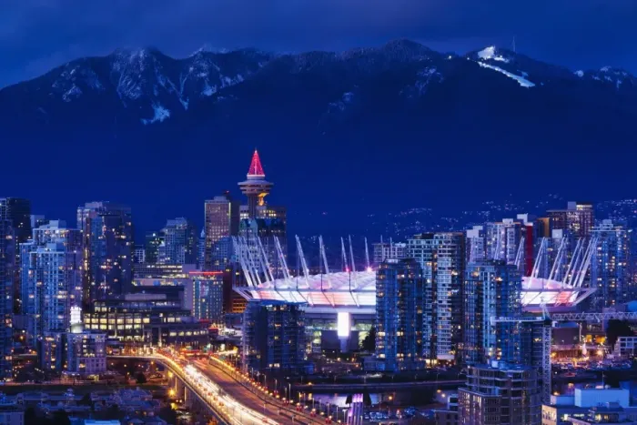 Framed Print : City view with BC Place Stadium Framed Print : City view with BC Place Stadium