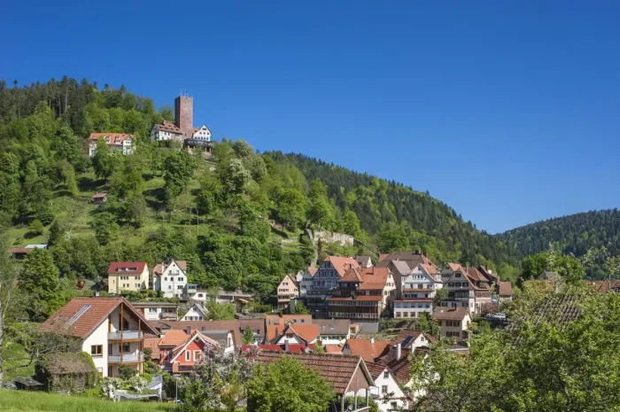 Framed Print : Cityscape with Burg Liebenzell Castle, Bad Liebenzell, Nordschwarzwald, Schwarzwald, Baden-Wurttemberg, Germany Framed Print : Cityscape with Burg Liebenzell Castle, Bad Liebenzell, Nordschwarzwald, Schwarzwald, Baden-Wurttemberg, Germany