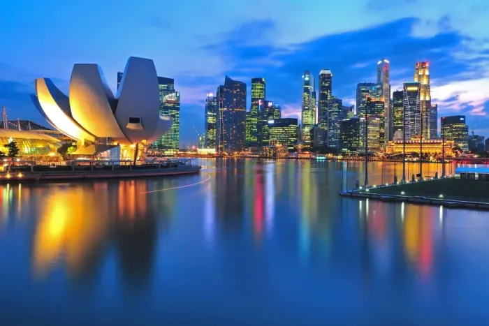 Framed Print : Cityscape by Marina Bay Framed Print : Cityscape by Marina Bay