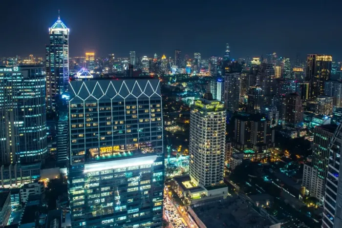 Framed Print : Cityscape in middle of Bangkok, Thailand Framed Print : Cityscape in middle of Bangkok, Thailand
