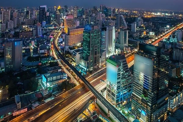 Cityscape in middle of Bangkok, Thailand