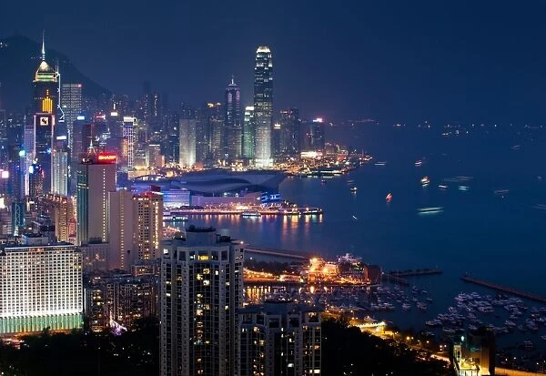 Cityscape at night, Hong Kong