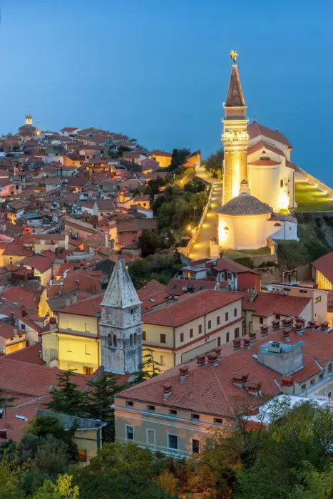 Framed Print : Cityscape of Piran, Slovenia Framed Print : Cityscape of Piran, Slovenia