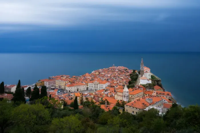 Framed Print : Cityscape of Piran, Slovenia Framed Print : Cityscape of Piran, Slovenia