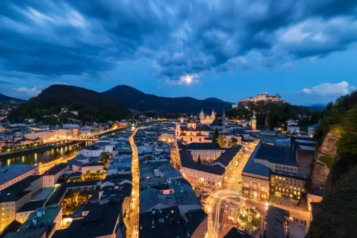 Framed Print : Cityscape of Salzburg, Austria Framed Print : Cityscape of Salzburg, Austria