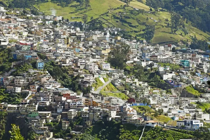 Framed Print : Cityscape, view from the El Panecillo hill to the San Diego neighbourhood, historic centre, Quito, Pichincha Province, Ecuador Framed Print : Cityscape, view from the El Panecillo hill to the San Diego neighbourhood, historic centre, Quito, Pichincha Province, Ecuador