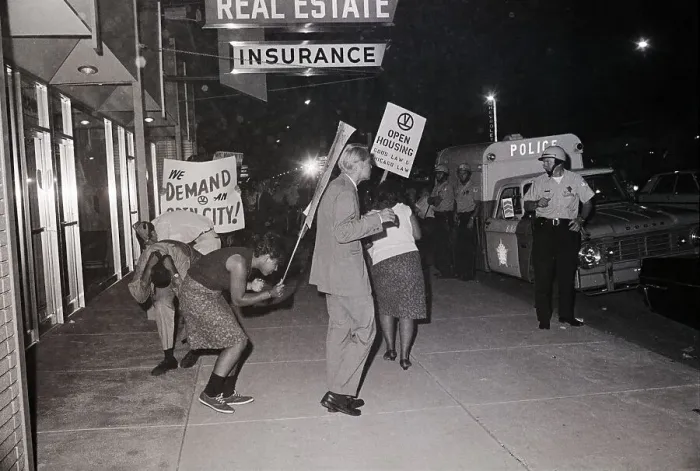 Framed Print : Civil Rights Demonstrators Ducking Framed Print : Civil Rights Demonstrators Ducking