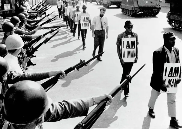 Framed Print : Civil Rights Marchers with I Am A Man Signs Framed Print : Civil Rights Marchers with I Am A Man Signs