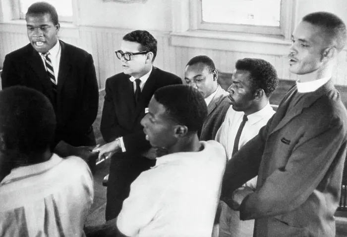 Framed Print : Civil Rights Workers Holding Hands and Singing Framed Print : Civil Rights Workers Holding Hands and Singing