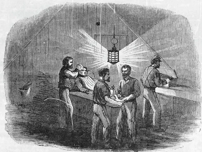 Framed Print : Civil War Hospital Operating Room Framed Print : Civil War Hospital Operating Room