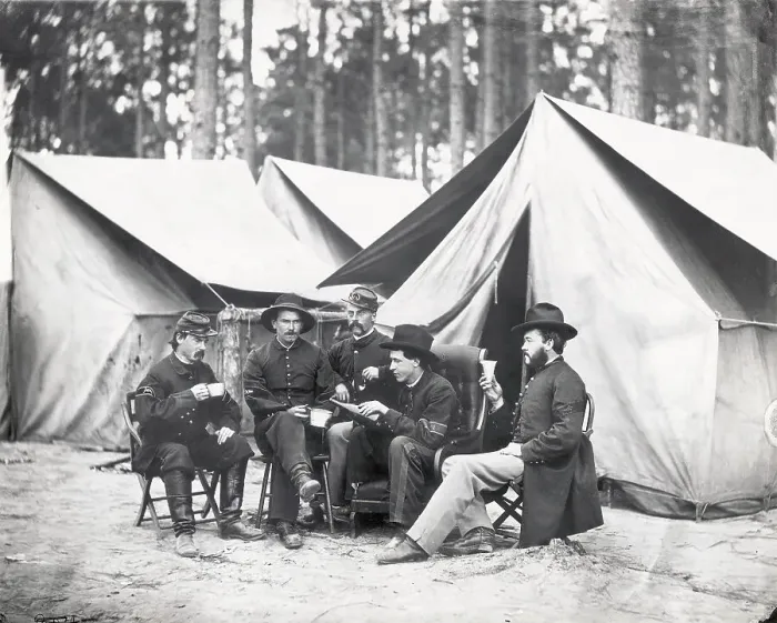Framed Print : Civil War Hospital Stewards Drinking Framed Print : Civil War Hospital Stewards Drinking