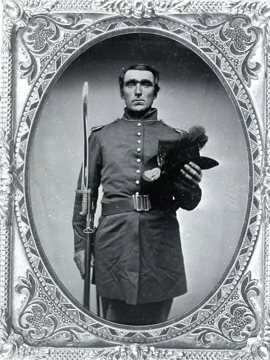 Framed Print : Civil War Soldier In Uniform With Frame Framed Print : Civil War Soldier In Uniform With Frame
