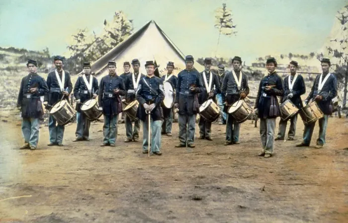 Framed Print : Civil War Soldiers Posing at Encampment Framed Print : Civil War Soldiers Posing at Encampment