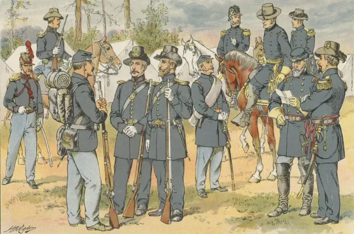 Framed Print : Civil War Uniforms