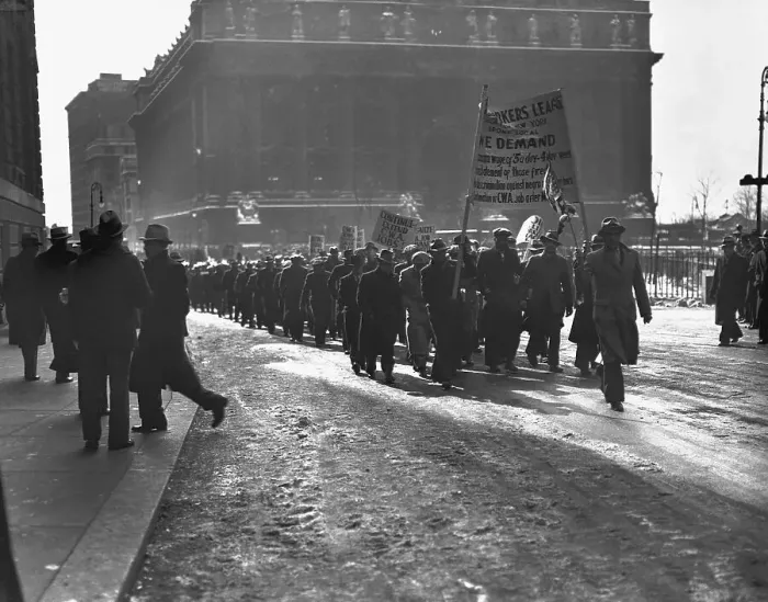 Framed Print : Civil Works Administration Protest Framed Print : Civil Works Administration Protest