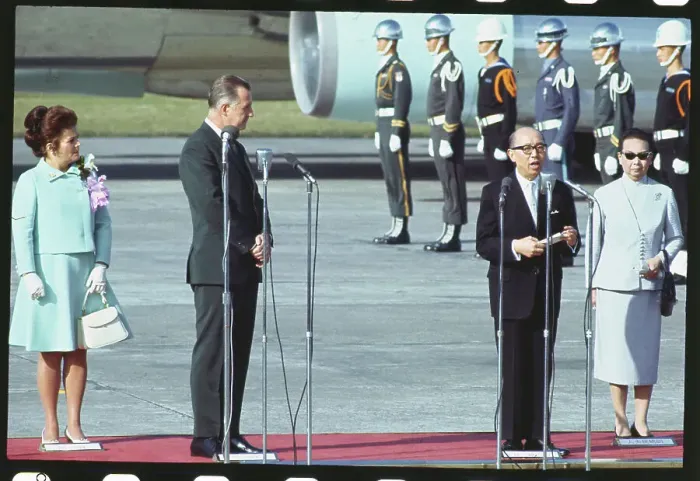 Framed Print : C.K. Yen Speaking into Microphones