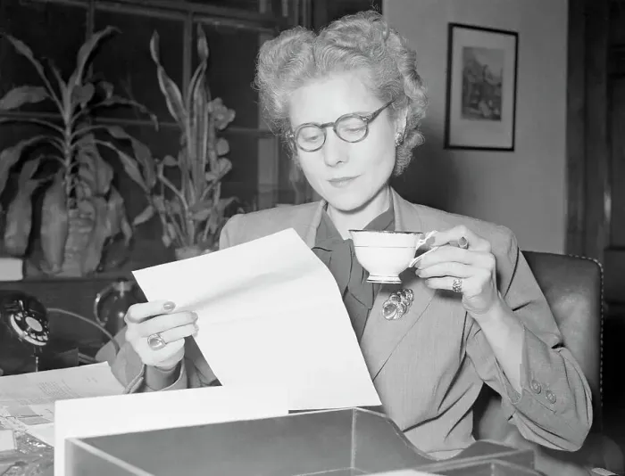 Framed Print : Clair Boothe Luce Reading a Letter Framed Print : Clair Boothe Luce Reading a Letter