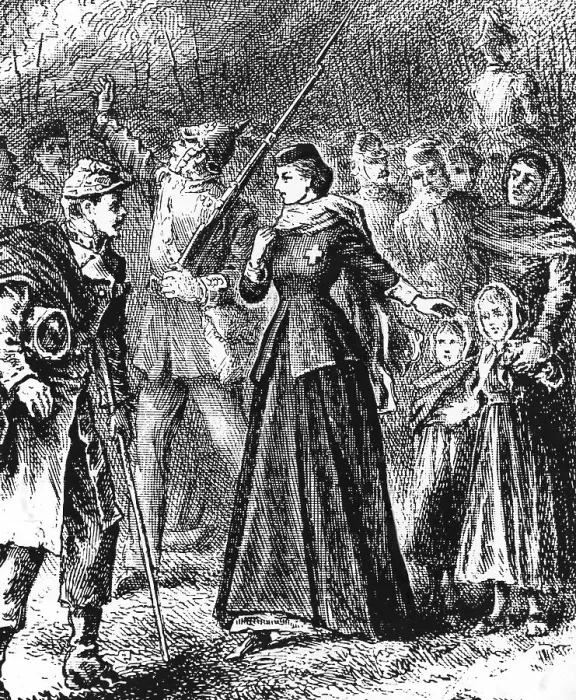 Framed Print : Clara Barton with German Army Framed Print : Clara Barton with German Army
