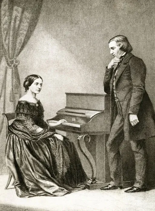 Framed Print : Clara and Robert Schumann