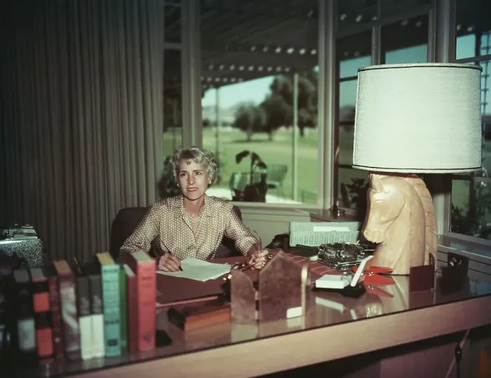 Framed Print : Clare Boothe Luce Sitting at Desk Framed Print : Clare Boothe Luce Sitting at Desk