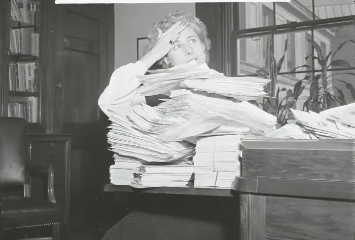 Framed Print : Clare Boothe Luce Wiping with Files Framed Print : Clare Boothe Luce Wiping with Files