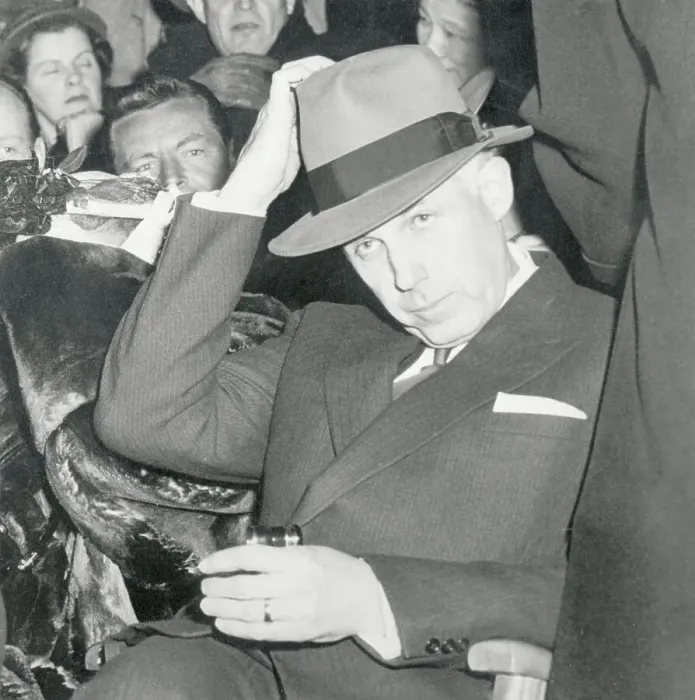 Framed Print : Clarence Campbell Adjusting His Hat Framed Print : Clarence Campbell Adjusting His Hat