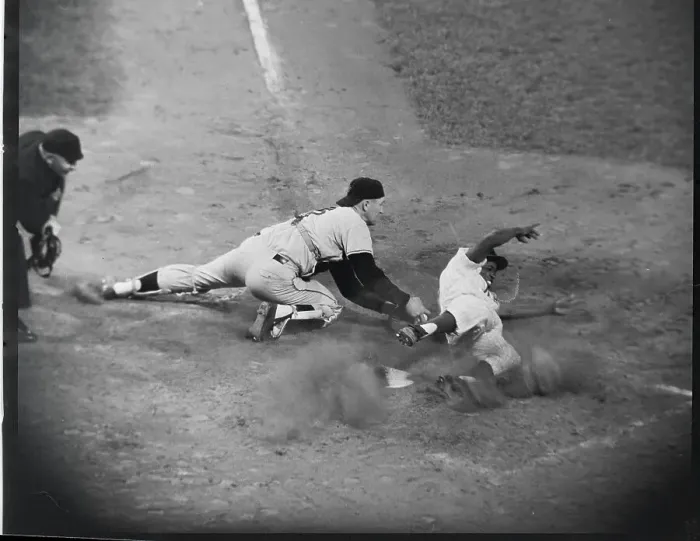 Framed Print : Clarence Coleman Sliding into Home Framed Print : Clarence Coleman Sliding into Home