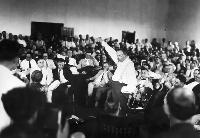 Framed Print : Clarence Darrow Speaks at Scopes Trial