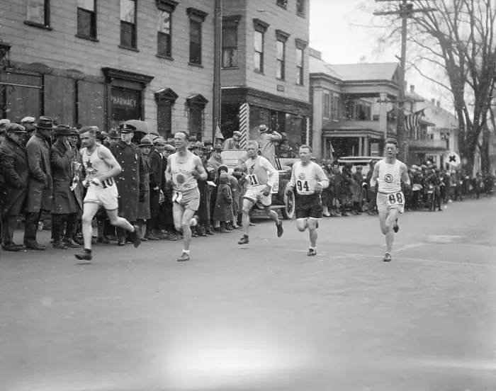 Framed Print : Clarence DeMar Running Boston Marathon Framed Print : Clarence DeMar Running Boston Marathon