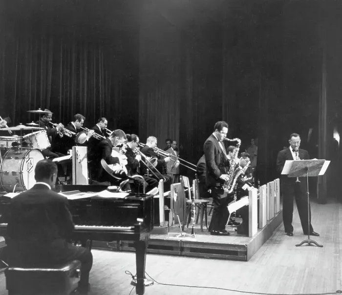 Framed Print : Clarinetist Benny Goodman and Band in Concert Framed Print : Clarinetist Benny Goodman and Band in Concert