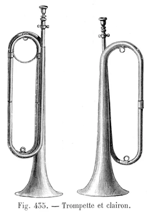 Framed Print : Clarion trumpet engraving 1881 Framed Print : Clarion trumpet engraving 1881