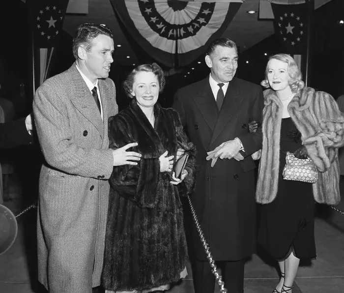 Framed Print : Clark Gable Attending Premiere with Wife and Producer Framed Print : Clark Gable Attending Premiere with Wife and Producer