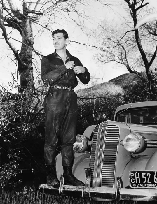 Framed Print : Clark Gable at Camp Site Framed Print : Clark Gable at Camp Site