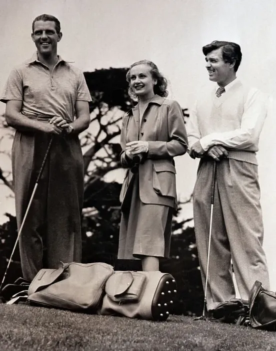 Framed Print : Clark Gable and Carole Lombard at Golf Course Framed Print : Clark Gable and Carole Lombard at Golf Course