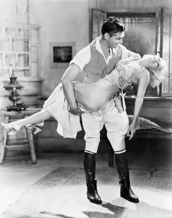 Framed Print : Clark Gable Carries Jean Harlow;Movie St Framed Print : Clark Gable Carries Jean Harlow;Movie St