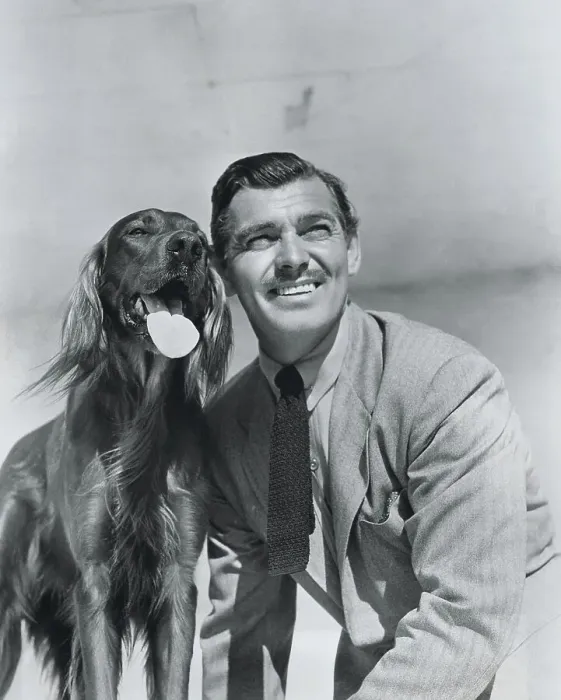 Framed Print : Clark Gable with His Dog Lord Reily Framed Print : Clark Gable with His Dog Lord Reily