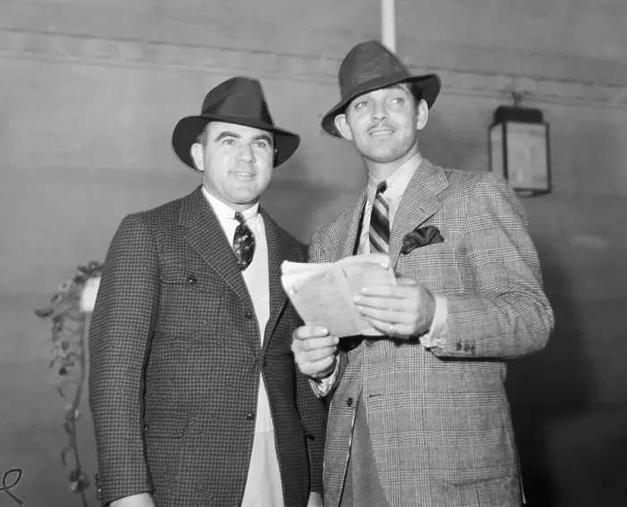 Framed Print : Clark Gable and Hal Roach Holding Horse Racing Forms Framed Print : Clark Gable and Hal Roach Holding Horse Racing Forms
