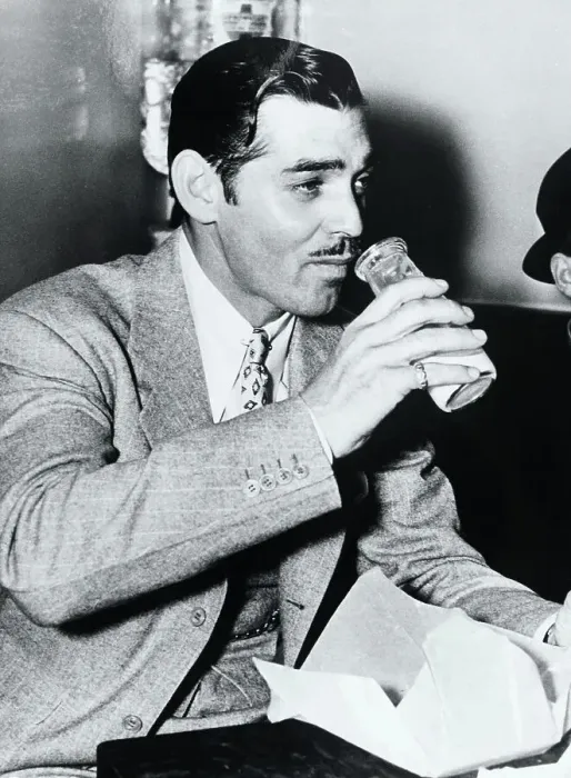 Framed Print : Clark Gable Having a Drink