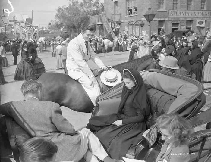 Framed Print : Clark Gable Rehearsing Lines with Vivien Leigh
