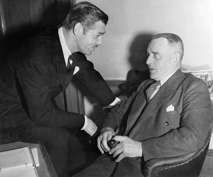 Framed Print : Clark Gable Talks with His Father in Court Framed Print : Clark Gable Talks with His Father in Court