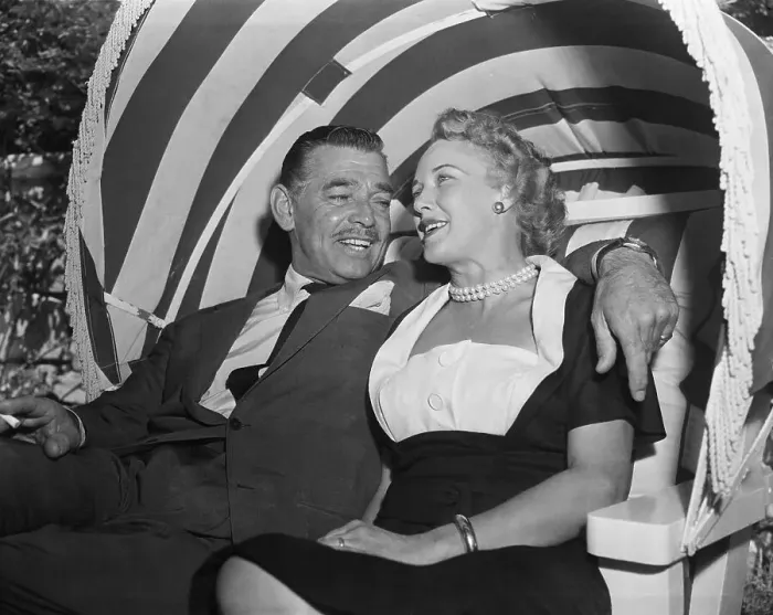 Framed Print : Clark Gable and Wife Lounging Together Framed Print : Clark Gable and Wife Lounging Together