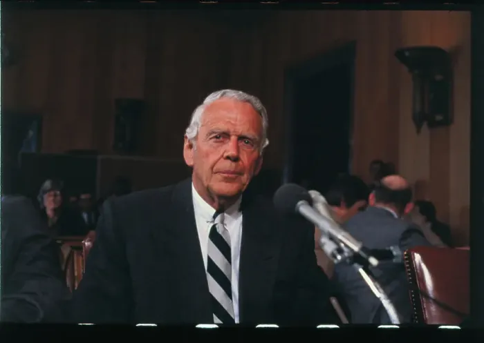 Framed Print : Clark Gifford Speaking into Microphones Framed Print : Clark Gifford Speaking into Microphones