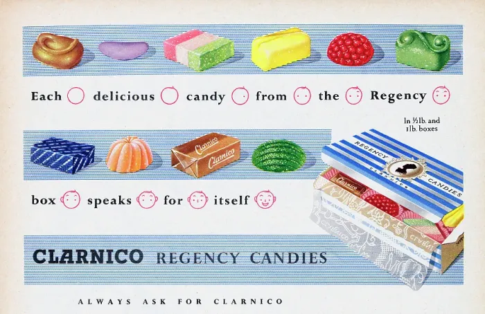 Framed Print : Clarnico Regency Candies Framed Print : Clarnico Regency Candies