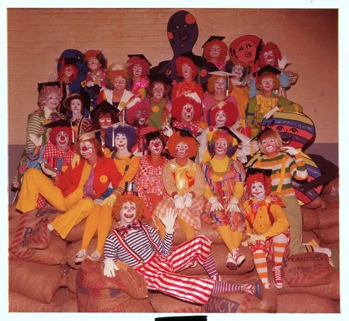 Framed Print : Class of Clowns Posing Framed Print : Class of Clowns Posing