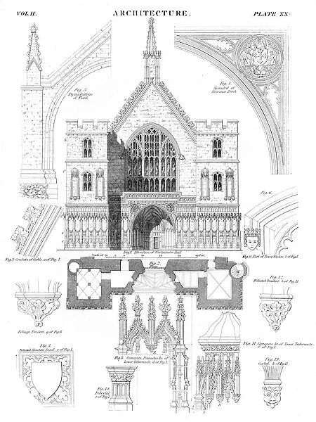 Classic architecture engraving 1878