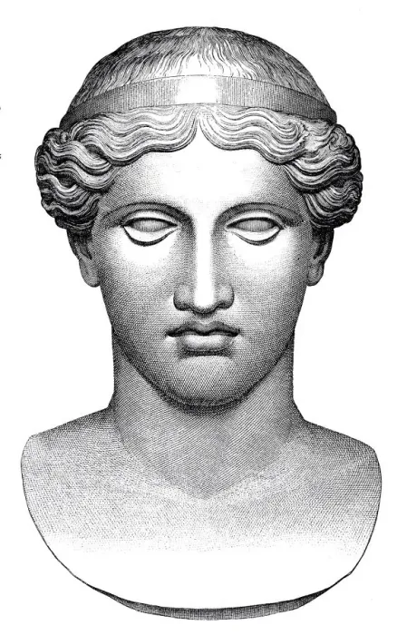 Framed Print : Classical greek - bust of hera, wife and sister of Zeus