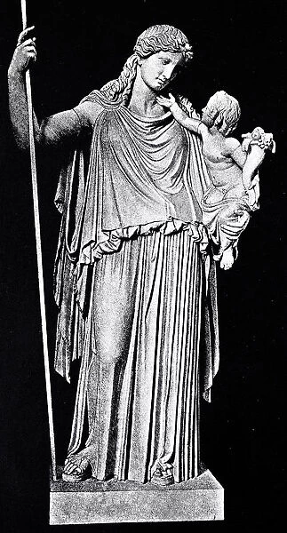 Classical greek - peace goddess, holding wealth in her arms